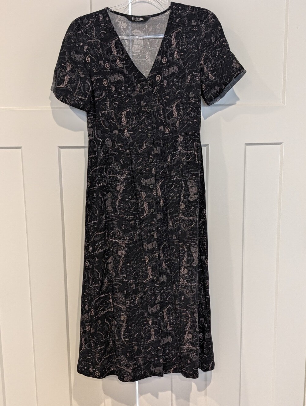 Disturbia Realm Middle Earth Map Inspired Midi Dress